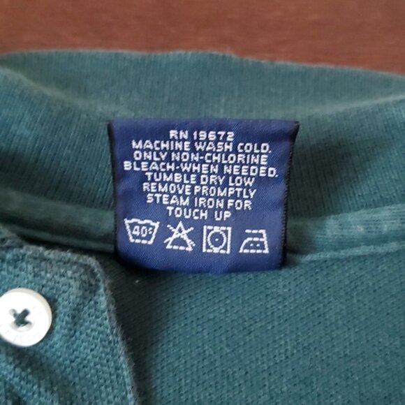VTG Original Fit Mesh Ralph Lauren Polo Shirt Boys L - Picture 4 of 7